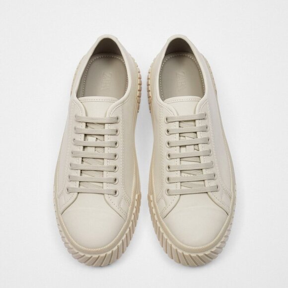 ZARA MEN'S Bone white cream SHOES SIZE 25.8cm USA 7 2227/920/120 - Picture 6 of 6